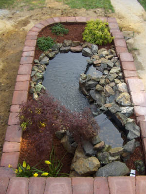 Belgard Koi Pond with Waterfalls